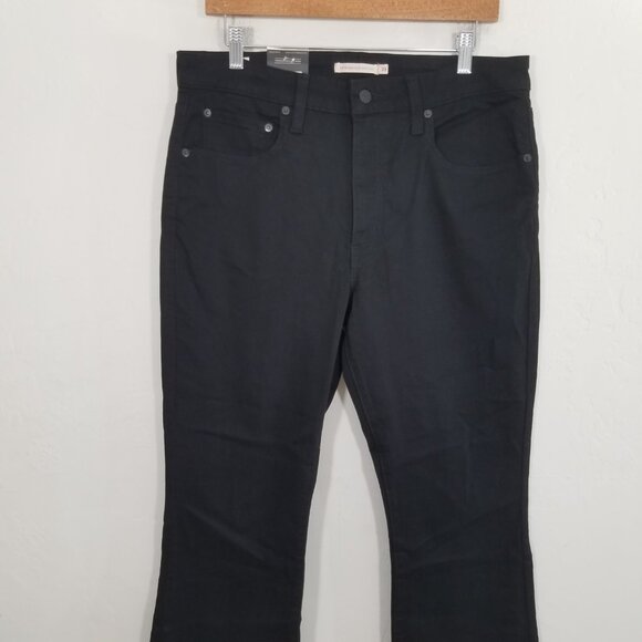 NWT Levi's 725 High Rise Bootcut Black Tab Stretch Jeans Black Size 33 - Picture 2 of 8
